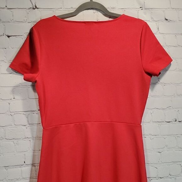 Talbots bright pink short sleeve skater dress - Picture 7 of 8